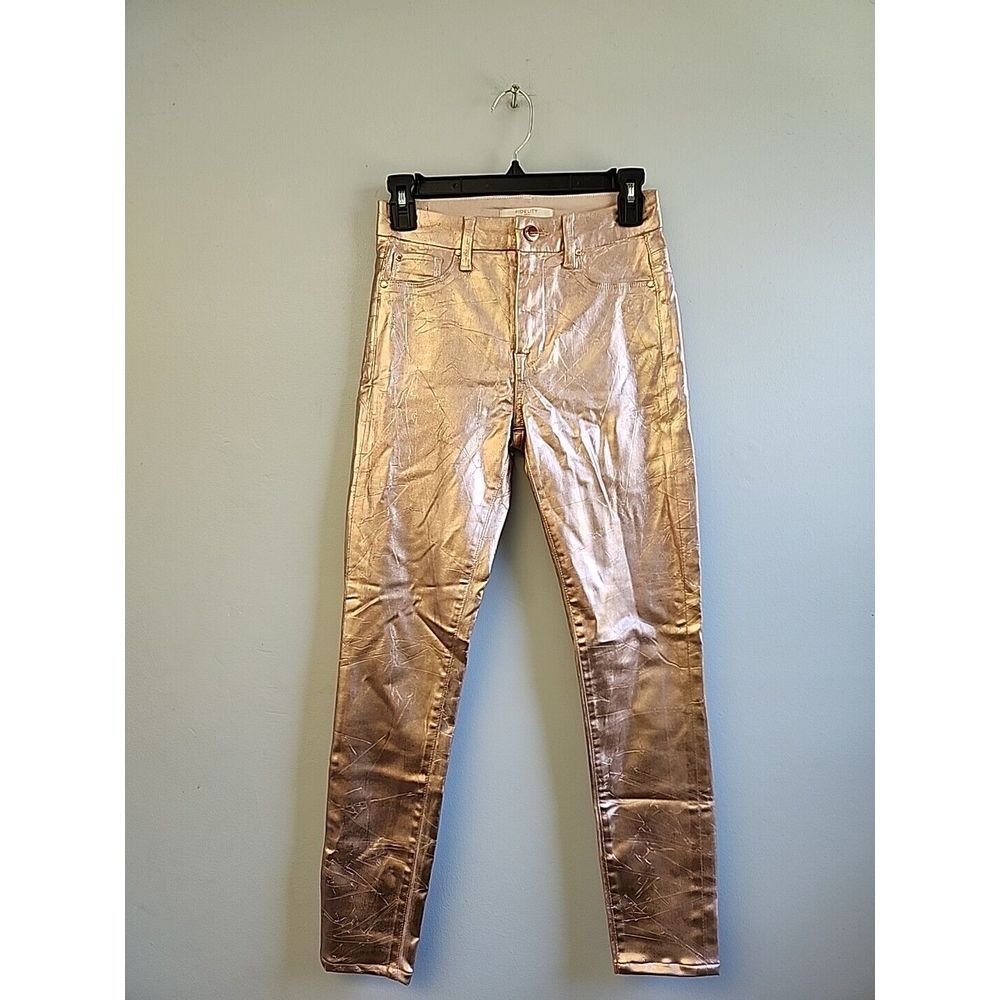 Unique Fidelity Denim Women's 25 Gwen Skinny Jeans‎ Size Rose Gold Foil